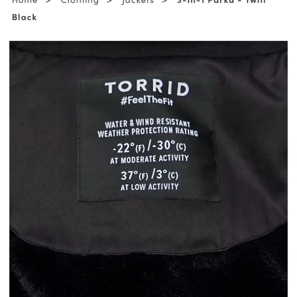 3-IN-1 PARKA - TWILL BLACK - Picture 6 of 12